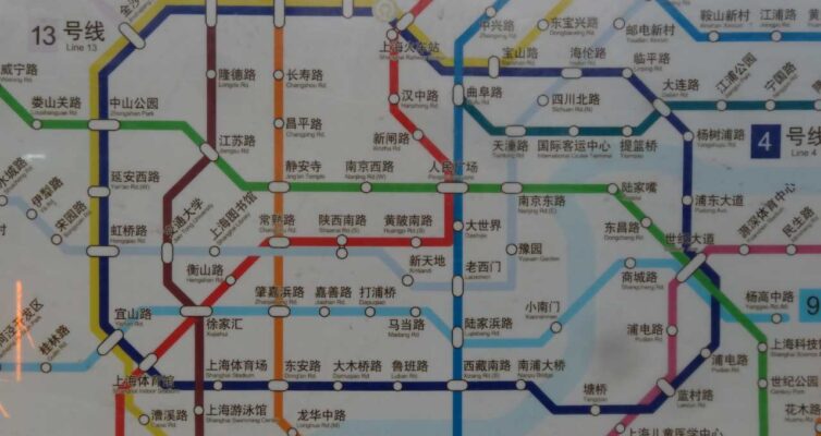 上海の地下鉄路線図